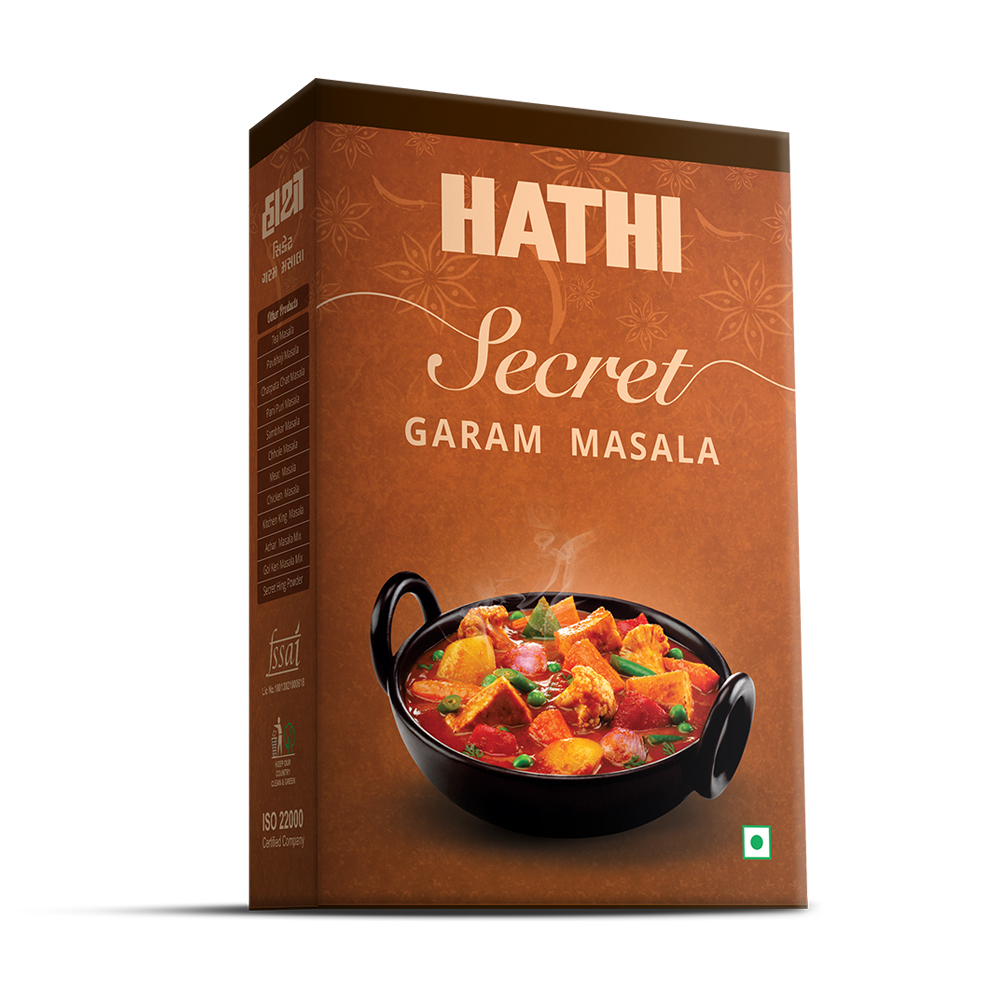 Secret Garam Masala / Секретная острая приправа / 100 г / коробка / HATHI MASALA