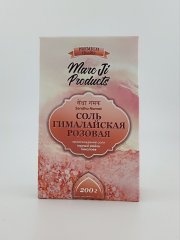 Розовая гималайская соль среднего помола / 200 г / коробка/ Marc Ji Products®