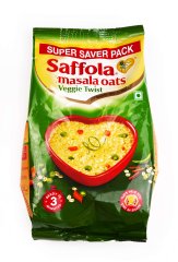 АКЦИЯ! 1+1 Саффола Масала Оутс Вегги Твист, хлопья из 100% цельного овса, 400 г / Oats Veg Twist
