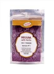 Хна натуральная с травами «Рост волос» (аюрведическая формула №3), 100 г / Shri Ganga®