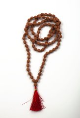 Чётки из органической четырёхликой рудракши, 108 бусин