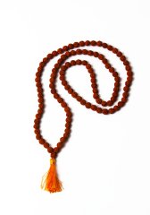 Чётки из пятиликой рудракши,108 бусин / Индия