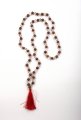 Чётки из рудракши с горным хрусталем, 108 бусин / Индия