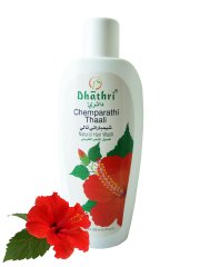 Аюрведический шампунь Чемпарати тали с гибискусом 200мл/Dhathri Chemparath Thaalii 200ml