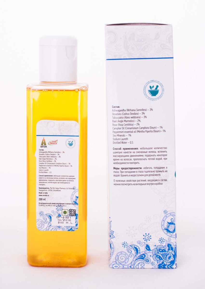 Шампунь Прана 200 мл/Shampoo «Prana» (For all hair types with cooling effect) 200m.l