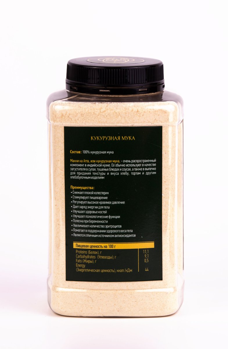 Мука безглютеновая кукурузная / Макки ка АТТА / 700 г / пл/банка / Marc Ji Products®