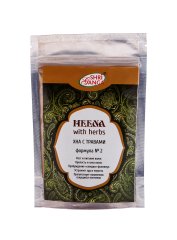 Хна натуральная с травами «Против секущихся кончиков» (аюрведическая формула №2), 100 г/ Shri Ganga®