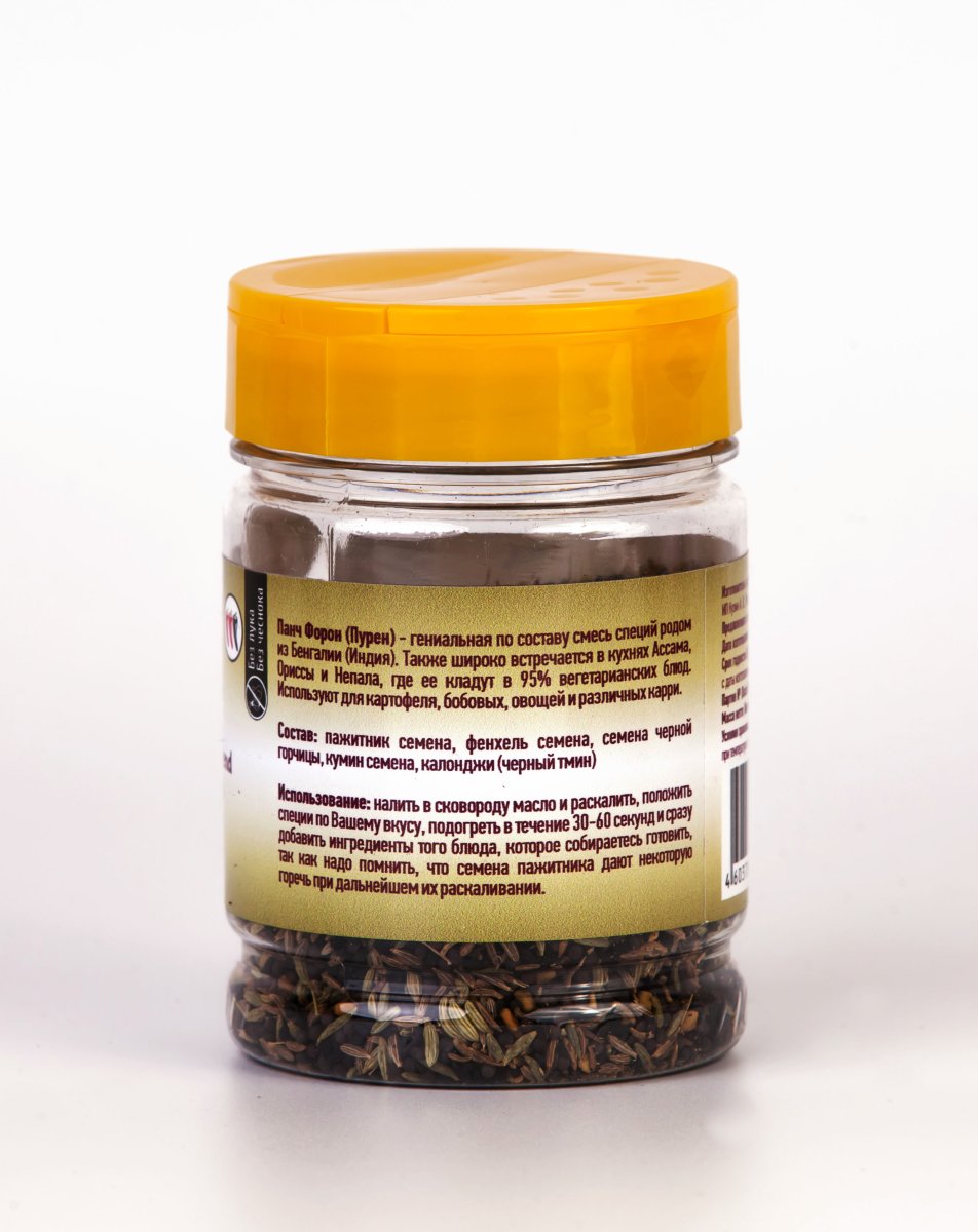Бенгальская смесь пяти специй «Panch Phoron (Puren) Indian Bengali Five Spices Blend», 100 г, пл/уп.флип./крышка LALITA®