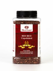 Красный нешлифованный среднезерный рис «RED RICE Unpolished», Россия / 800 г / пл. уп. / Marc Ji Products®